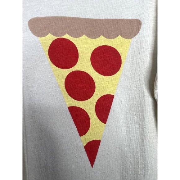 WILDFOX Tuscany Tunic Hot Slice Pizza Sweater Top Oversized Cream Size L - Picture 6 of 12